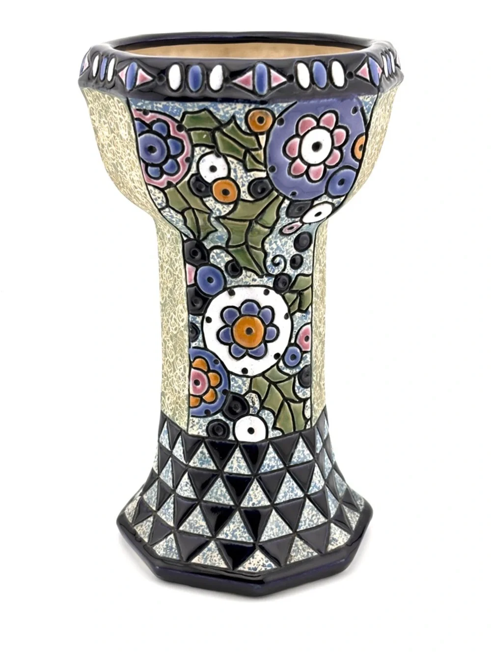 Vintage Art Deco Czechoslovakia Amphora Pottery Vase